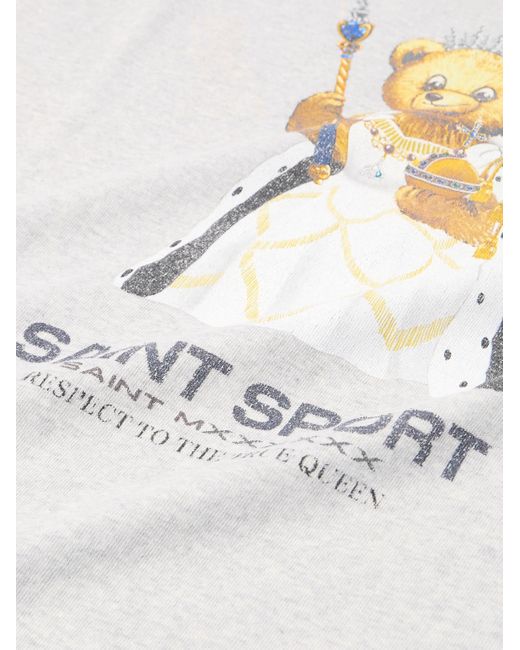 SAINT Mxxxxxx White Printed Cotton-jersey T-shirt for men