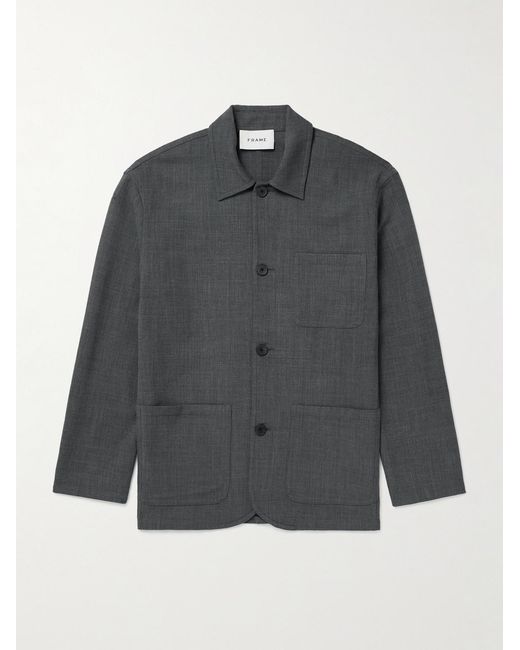FRAME Gray Wool Chore Jacket for men