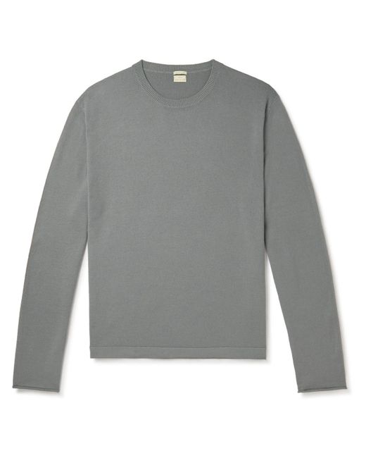 Massimo Alba Garment-dyed Wool Sweater in Gray for Men | Lyst
