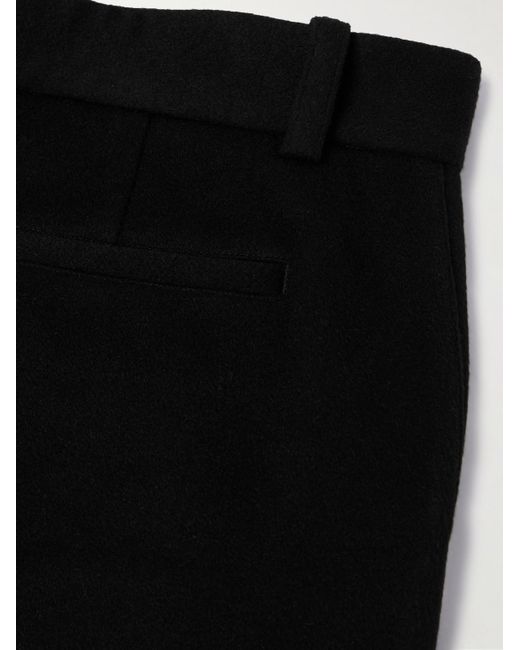 The Elder Statesman Black Straight-leg Wool And Cashmere-blend Trousers for men