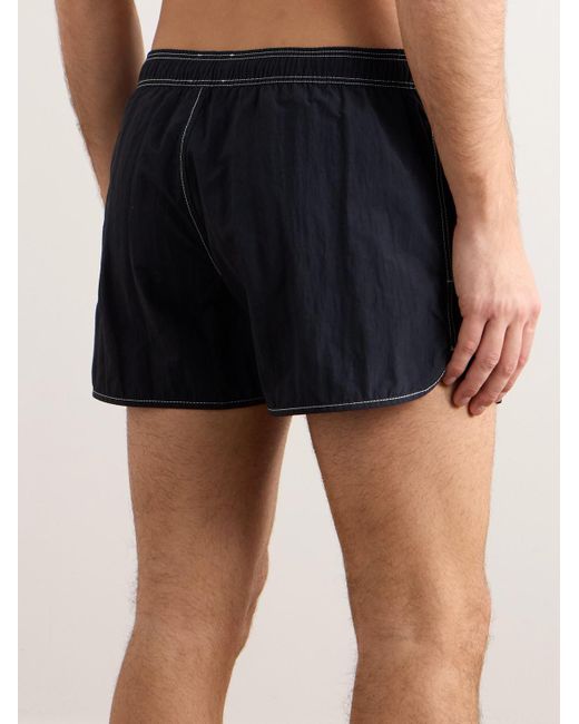 Isabel Marant Blue Vicente Straight-leg Short-length Logo-embroidered Swim Shorts for men