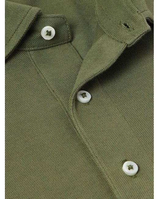 Sid Mashburn Green Peri Logo-Embroidered Pima Cotton-Piqué Polo Shirt for men