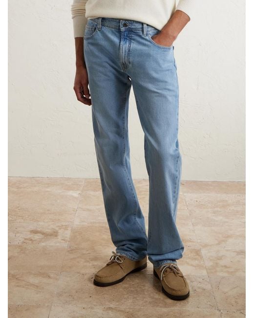 Canali Blue Straight-Leg Jeans for men