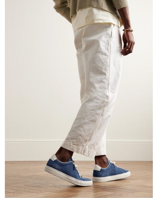Common Projects Retro Sneakers aus Nubukleder mit Lederbesatz in Blue für Herren