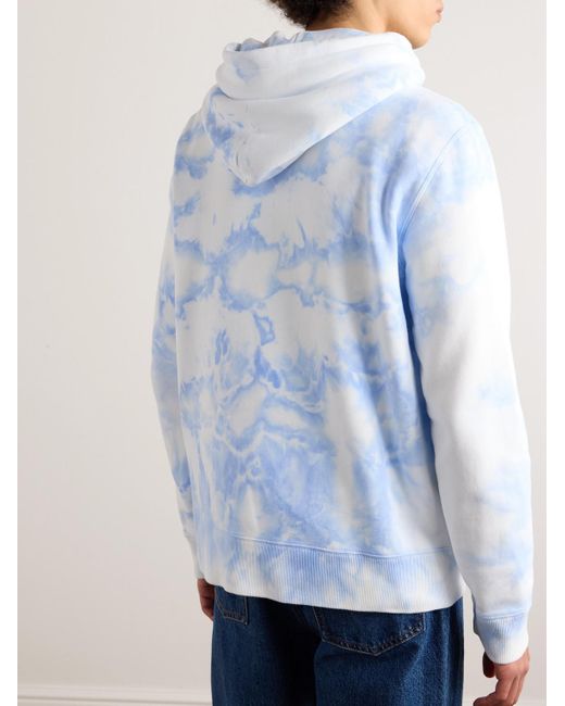 Polo Ralph Lauren Blue Printed Cotton-blend Jersey Hoodie for men