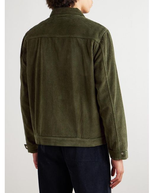 Folk Green Cotton-Corduroy Jacket for men