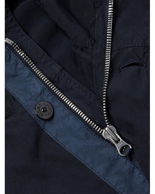 Stone Island Blue Logo-Appliquéd Shell Parka for men