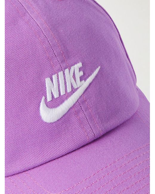 Nike Club Logo-embroidered Cotton-twill Baseball Cap in Purple | Lyst UK