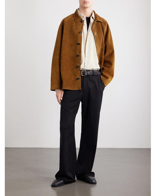 Studio Nicholson Brown Bowe Suede Jacket for men