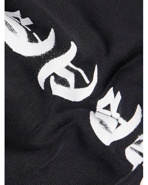 Vetements Black Logo-print Cotton-jersey Hoodie for men