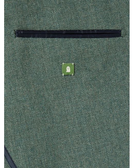 Sid Mashburn Green Ghost Slim-Fit Unstructured Wool Suit Jacket for men