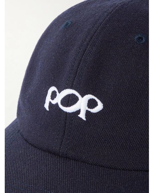 Pop Trading Co. Blue Bob Logo-embroidered Cotton-twill Baseball Cap