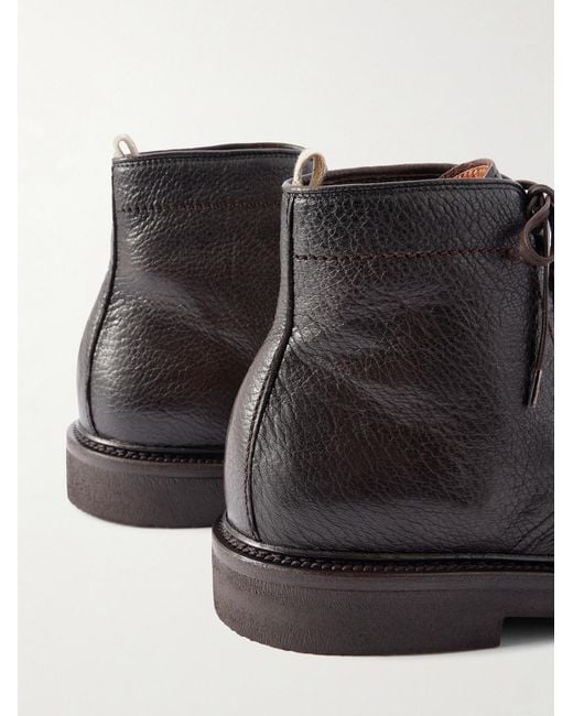 Officine Creative Black Hopkins Flexi 203 Full-Grain Deerskin Boots for men