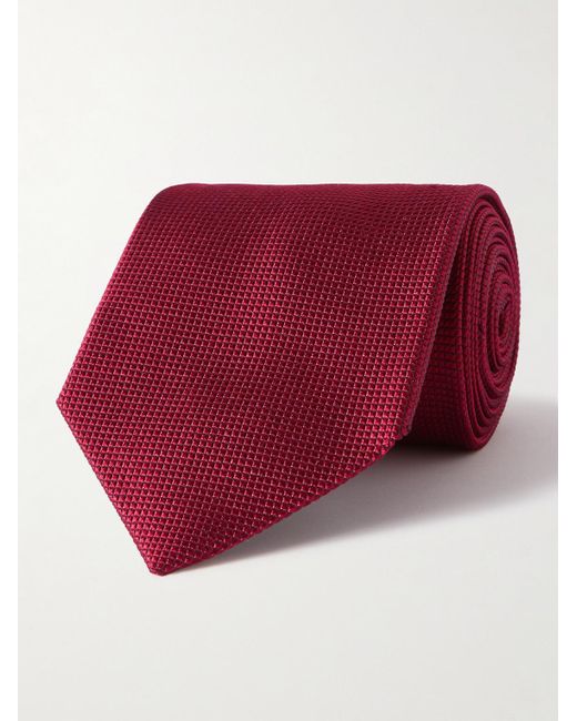 Charvet Red 8cm Silk-jacquard Tie for men