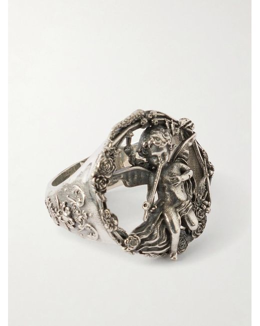 Enfants Riches Deprimes Metallic Cherub Sterling Ring for men
