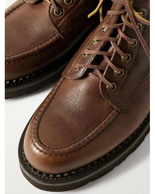 Yuketen Brown Leather Boots for men