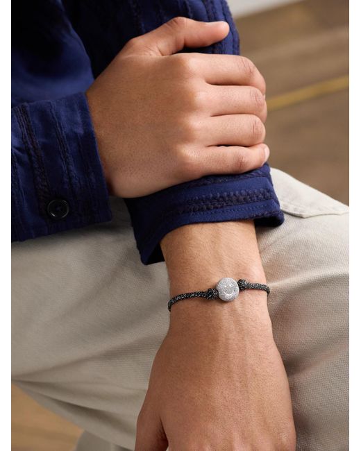 Carolina Bucci Black Forte Got Lucky Florentine Finish Sorriso And Lurex Bracelet for men
