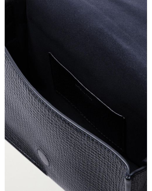 Studio Nicholson Meshi mini Schultertasche aus strukturiertem Leder in Blue für Herren