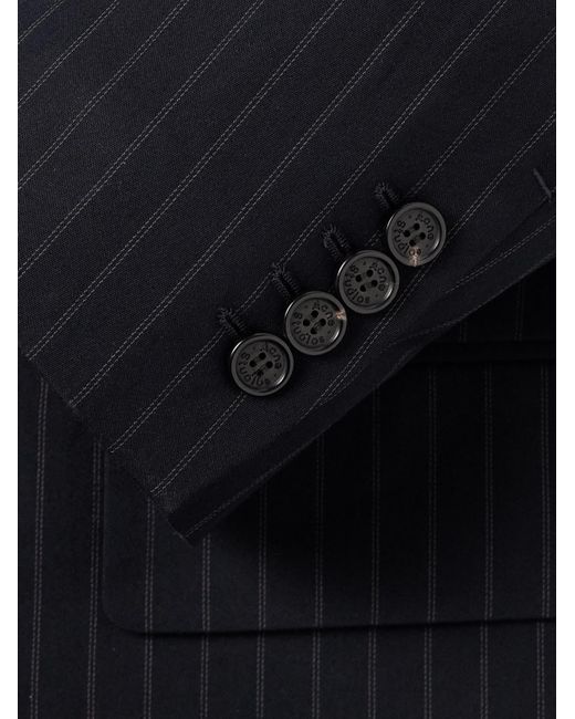 Acne Black Jotam Oversized Pinstriped Twill Blazer for men