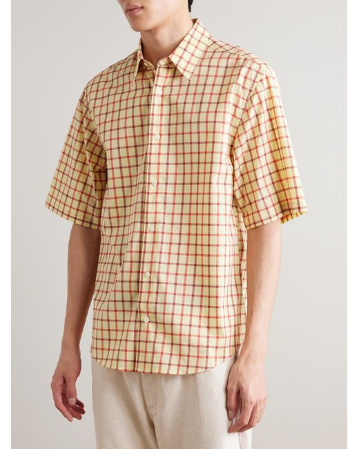 NN07 Natural Quinsy 50069 Checked Cotton Shirt for men