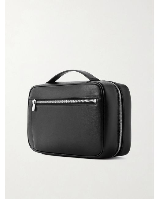 Brunello Cucinelli Black Leather Wash Bag for men