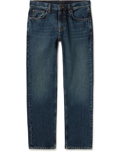 Nudie Jeans Blue Gritty Jackson Slim-fit Straight-leg Jeans for men