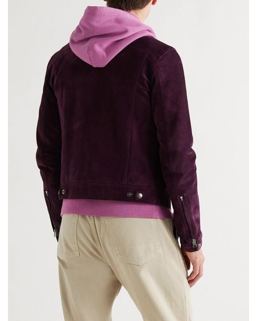 purple suede jacket mens