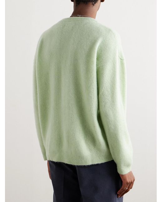 SSAM Green Brushed Cashmere Sweater for men