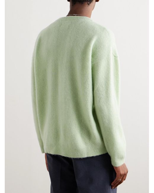 Pullover in cashmere spazzolato di SSAM in Green da Uomo