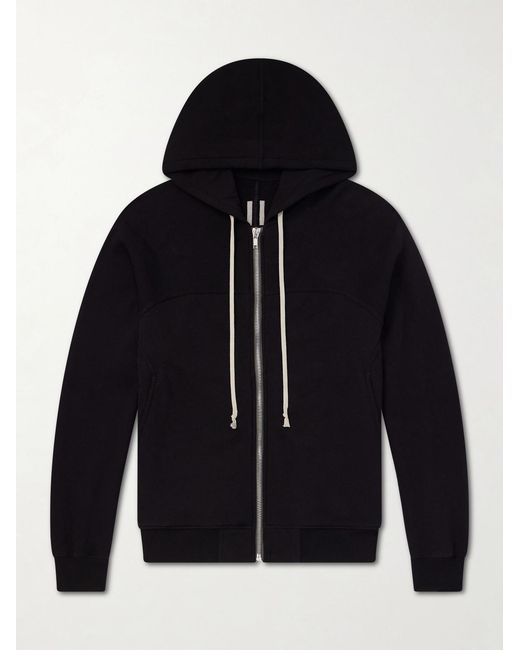 Rick Owens Blue Organic Cotton-terry Zip-up Hoodie for men