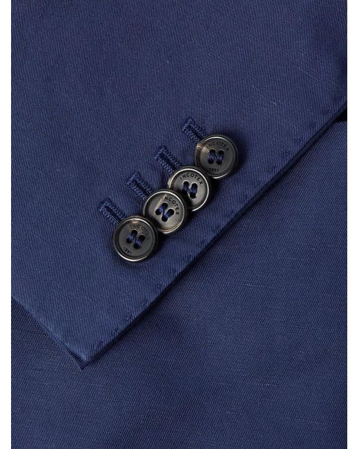 Slowear Blue Venezia 1951 Garment-Dyed Chinolino Suit Jacket for men