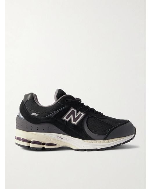 New Balance Black 2002Rx Rubber-Trimmed Suede And Gore-Tex Ripstop Sneakers for men
