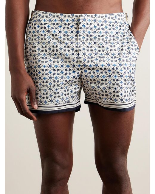 Orlebar Brown Metallic Setter Fiore Straight-leg Mid-length Printed Swim Shorts for men