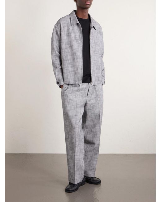 Bode Gray Static Ohio Linen-Blend Jacket for men