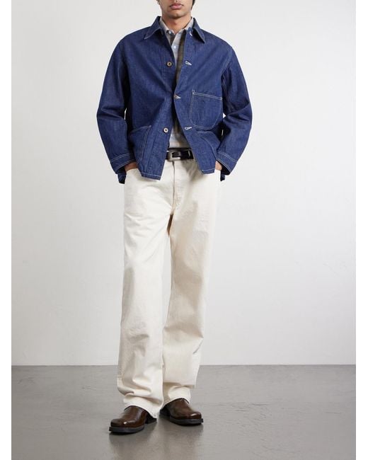 Fullcount White 0105Ec Straight-Leg Selvedge Jeans for men