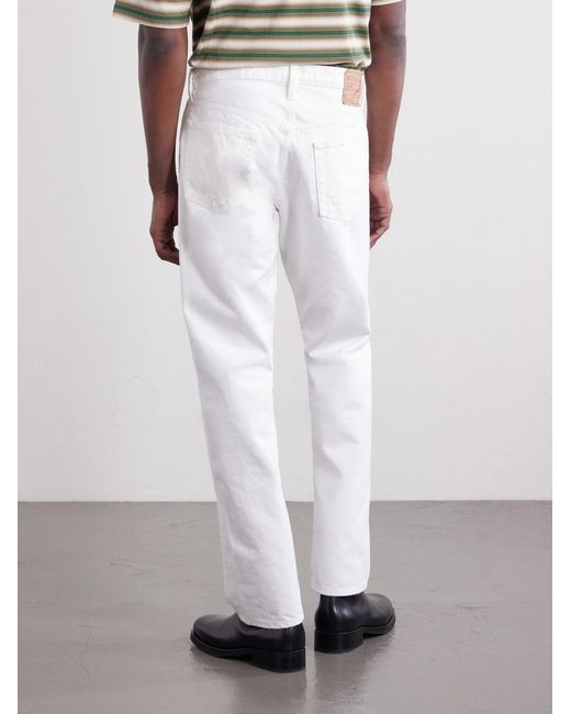 Orslow White 90's Straight-Leg Jeans for men