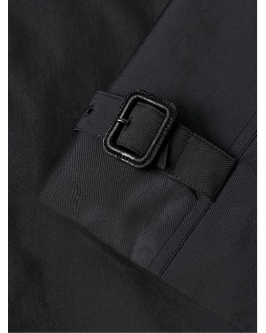Auralee Black Reversible Cotton-blend And Silk-satin Trench Coat for men