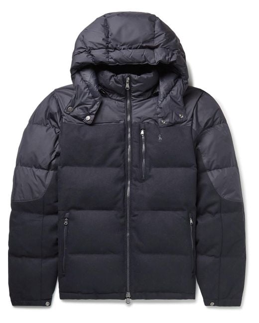 Polo Ralph Lauren Quilted Wool-blend Twill And Ripstop Down Hooded ...