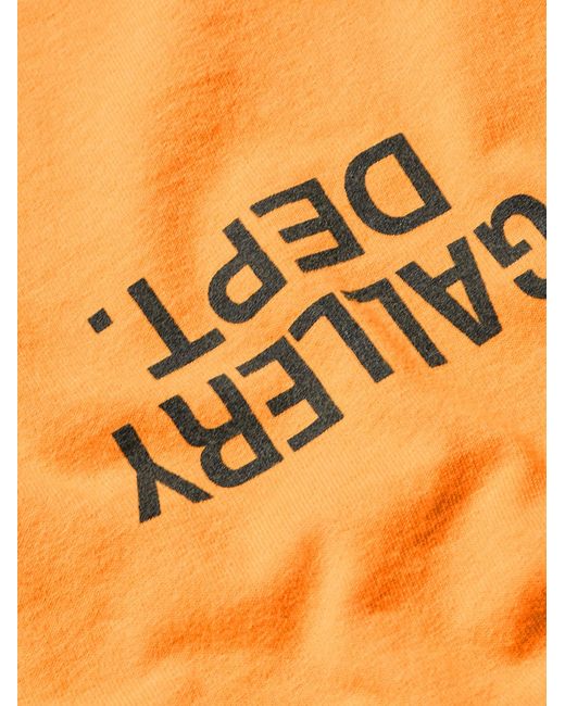 GALLERY DEPT. Orange Logo-Print Cotton-Jersey T-Shirt for men