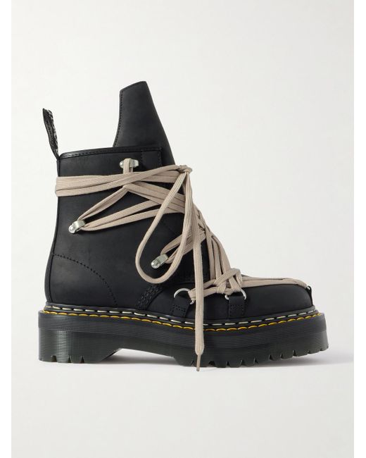 Rick Owens Dr Martens 1460 Quad Sole Megalace Leather Lace-up
