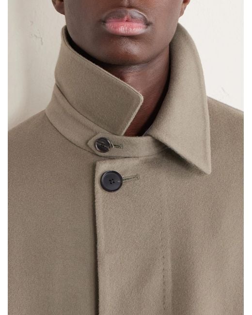 Auralee Natural Melton Wool Coat for men