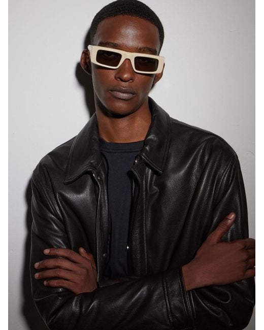 Jacques Marie Mage Natural Rimbaud Square-Frame Acetate Sunglasses for men