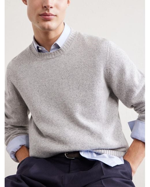 Hartford White Wool Sweater for men