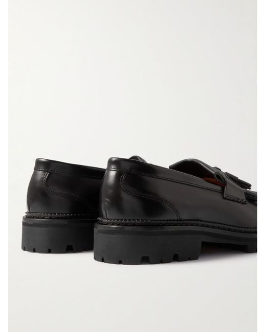 Mr P. Jaques Loafers aus Leder mit Fransen und Troddeln in Black für Herren