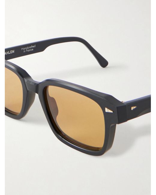 Ahlem Black Rive Gauche Square-Frame Acetate Sunglasses for men