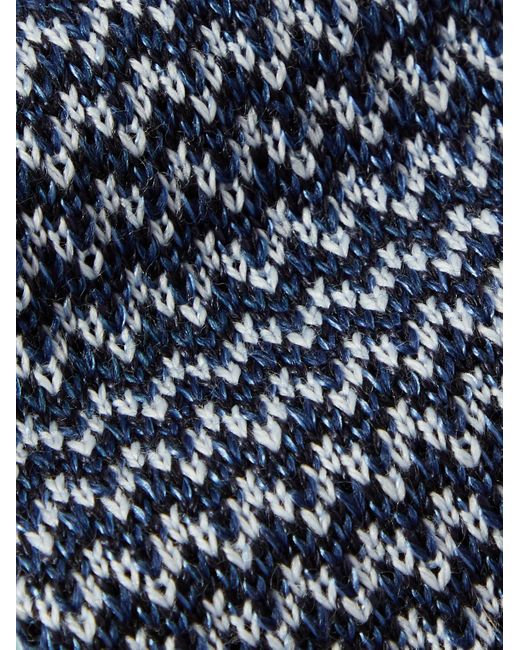 Missoni Blue 8.5cm Crochet-knit Wool And Silk-blend Tie for men