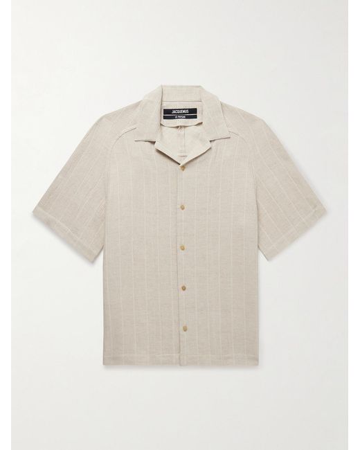 Jacquemus White Cotton-Linen Shirt for men