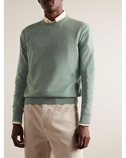 Loro Piana Green Slim-Fit Baby Cashmere Sweater for men
