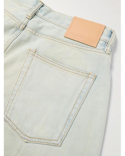 Acne Gray Kappa Straight-leg Webbing-trimmed Jeans for men