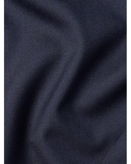 De Bonne Facture Hemdjacke aus Wolle in Blue für Herren